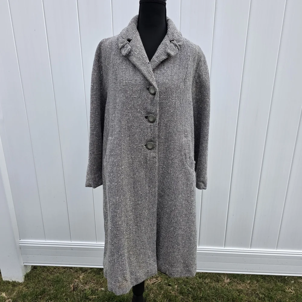 Belle Shoppe Vintage Wool Tweed Coat Women's Medium